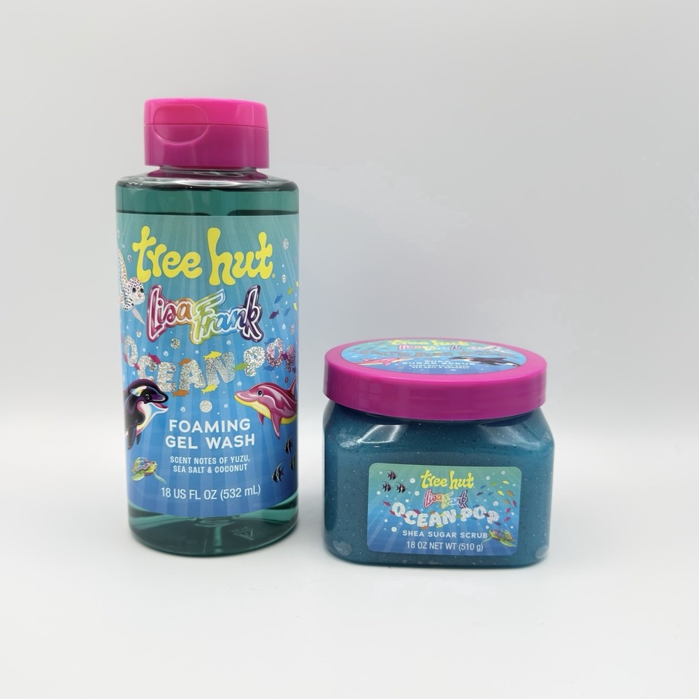 Lisa Frank Treehut Ocean Pop Sugar Scrub and Gel Wash New